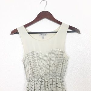 UO Lark & Wolff Chiffon Pleated Dot Dress
